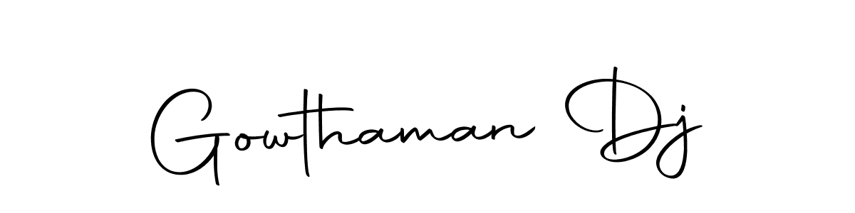 if you are searching for the best signature style for your name Gowthaman Dj. so please give up your signature search. here we have designed multiple signature styles  using Autography-DOLnW. Gowthaman Dj signature style 10 images and pictures png