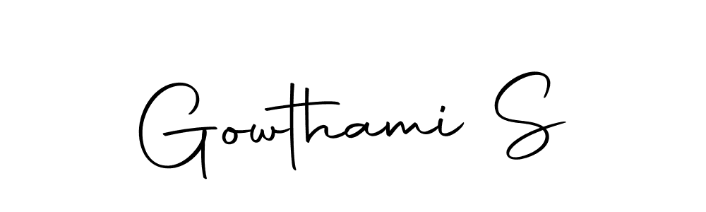 The best way (Autography-DOLnW) to make a short signature is to pick only two or three words in your name. The name Gowthami S include a total of six letters. For converting this name. Gowthami S signature style 10 images and pictures png