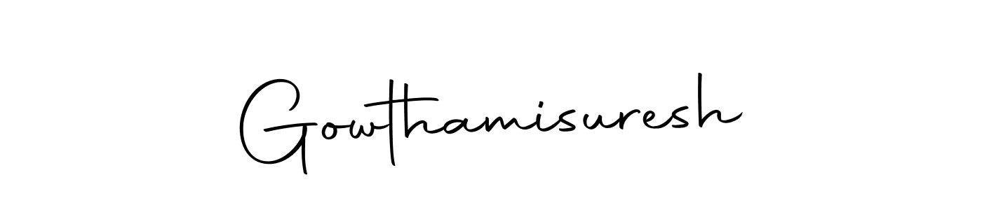 The best way (Autography-DOLnW) to make a short signature is to pick only two or three words in your name. The name Gowthamisuresh include a total of six letters. For converting this name. Gowthamisuresh signature style 10 images and pictures png