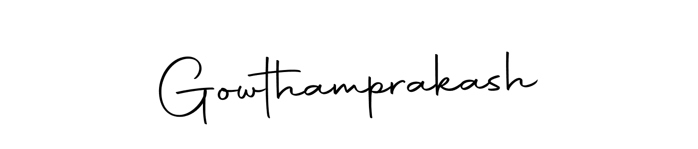 Create a beautiful signature design for name Gowthamprakash. With this signature (Autography-DOLnW) fonts, you can make a handwritten signature for free. Gowthamprakash signature style 10 images and pictures png
