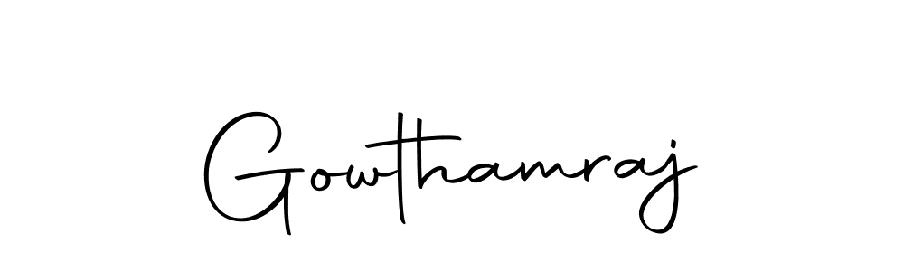 Make a beautiful signature design for name Gowthamraj. Use this online signature maker to create a handwritten signature for free. Gowthamraj signature style 10 images and pictures png