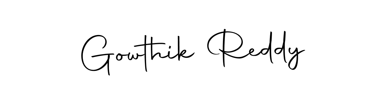 Make a beautiful signature design for name Gowthik Reddy. With this signature (Autography-DOLnW) style, you can create a handwritten signature for free. Gowthik Reddy signature style 10 images and pictures png