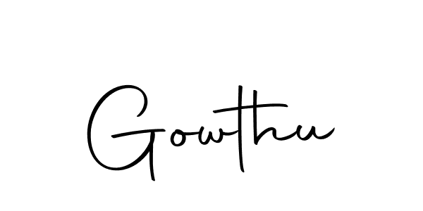 Make a beautiful signature design for name Gowthu. Use this online signature maker to create a handwritten signature for free. Gowthu signature style 10 images and pictures png