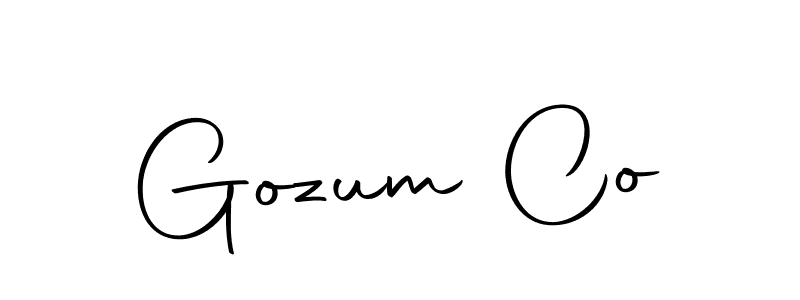 Use a signature maker to create a handwritten signature online. With this signature software, you can design (Autography-DOLnW) your own signature for name Gozum Co. Gozum Co signature style 10 images and pictures png