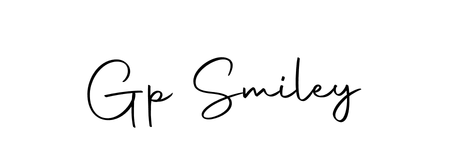 How to make Gp Smiley name signature. Use Autography-DOLnW style for creating short signs online. This is the latest handwritten sign. Gp Smiley signature style 10 images and pictures png