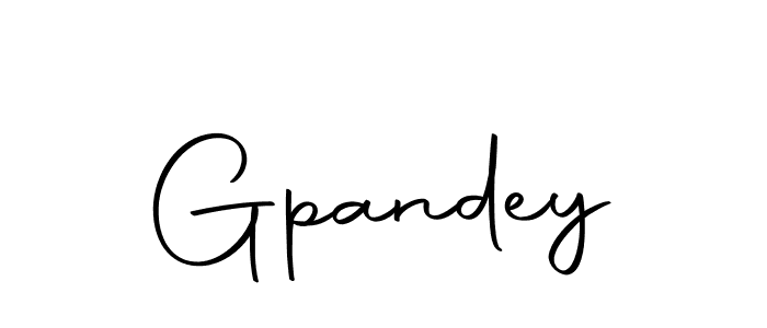 Use a signature maker to create a handwritten signature online. With this signature software, you can design (Autography-DOLnW) your own signature for name Gpandey. Gpandey signature style 10 images and pictures png