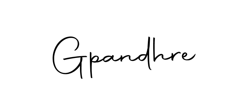 Make a beautiful signature design for name Gpandhre. With this signature (Autography-DOLnW) style, you can create a handwritten signature for free. Gpandhre signature style 10 images and pictures png