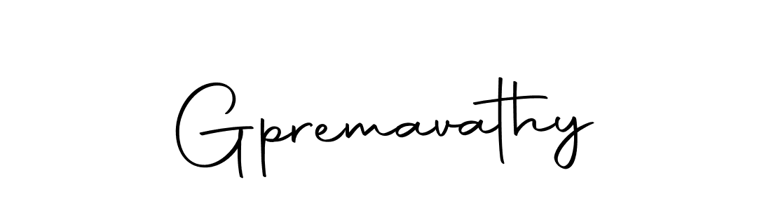 Make a beautiful signature design for name Gpremavathy. With this signature (Autography-DOLnW) style, you can create a handwritten signature for free. Gpremavathy signature style 10 images and pictures png