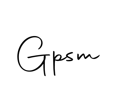 Make a beautiful signature design for name Gpsm. With this signature (Autography-DOLnW) style, you can create a handwritten signature for free. Gpsm signature style 10 images and pictures png
