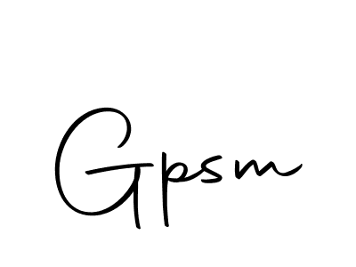 Make a beautiful signature design for name Gpsm. With this signature (Autography-DOLnW) style, you can create a handwritten signature for free. Gpsm signature style 10 images and pictures png