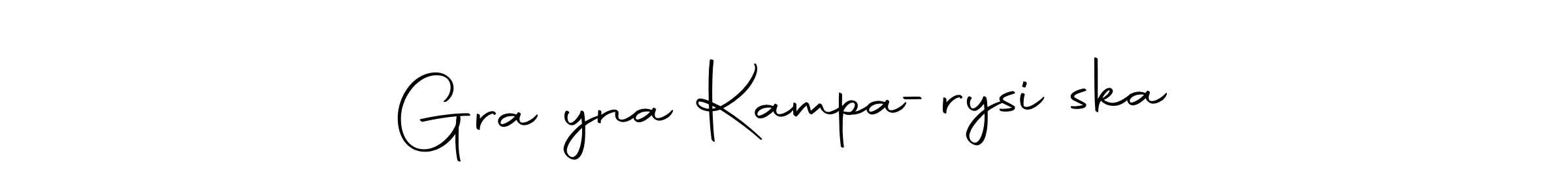 Also we have Grażyna Kampa-rysińska name is the best signature style. Create professional handwritten signature collection using Autography-DOLnW autograph style. Grażyna Kampa-rysińska signature style 10 images and pictures png