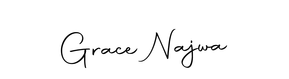 How to make Grace Najwa name signature. Use Autography-DOLnW style for creating short signs online. This is the latest handwritten sign. Grace Najwa signature style 10 images and pictures png