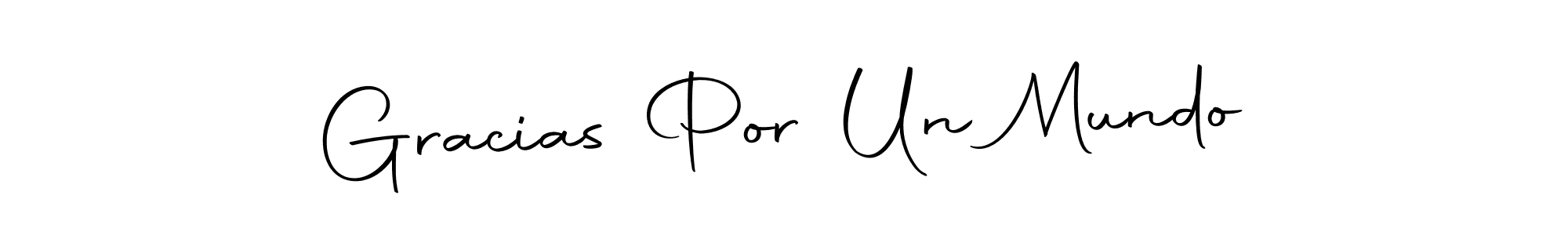 It looks lik you need a new signature style for name Gracias Por Un Mundo. Design unique handwritten (Autography-DOLnW) signature with our free signature maker in just a few clicks. Gracias Por Un Mundo signature style 10 images and pictures png