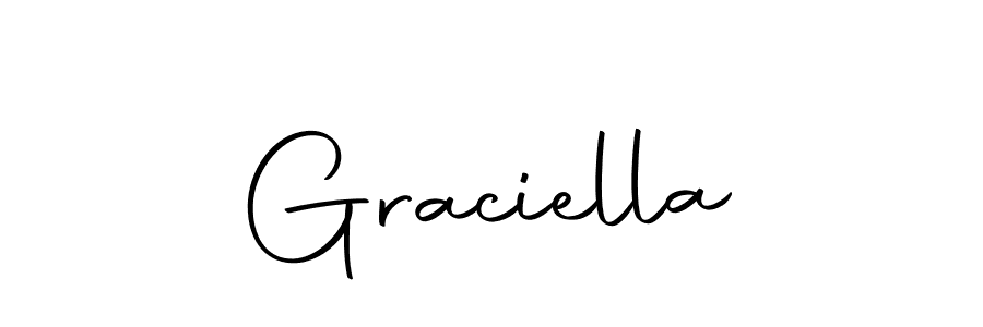 How to make Graciella name signature. Use Autography-DOLnW style for creating short signs online. This is the latest handwritten sign. Graciella signature style 10 images and pictures png