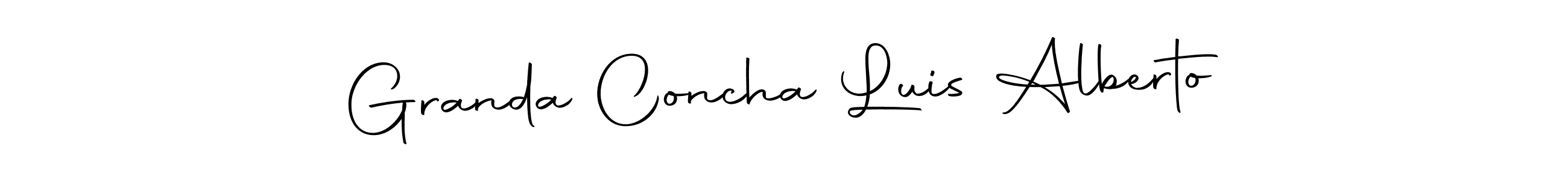 The best way (Autography-DOLnW) to make a short signature is to pick only two or three words in your name. The name Granda Concha Luis Alberto include a total of six letters. For converting this name. Granda Concha Luis Alberto signature style 10 images and pictures png