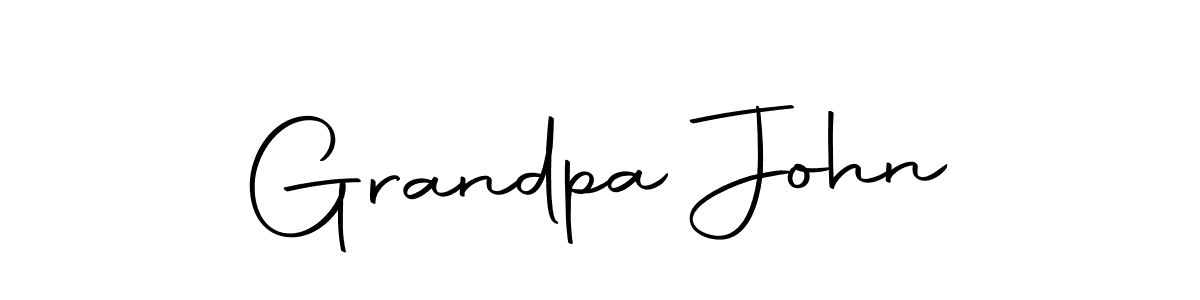 Design your own signature with our free online signature maker. With this signature software, you can create a handwritten (Autography-DOLnW) signature for name Grandpa John. Grandpa John signature style 10 images and pictures png