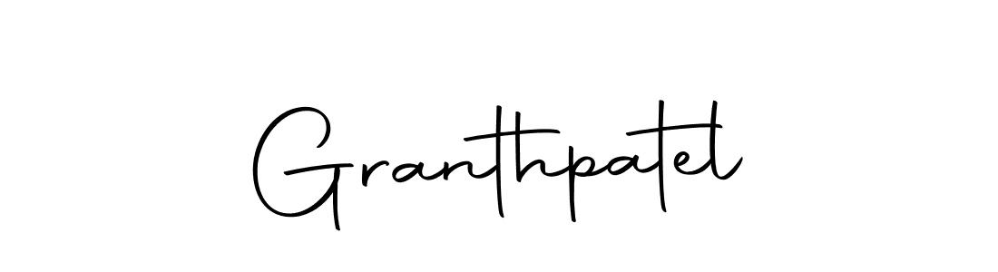 Design your own signature with our free online signature maker. With this signature software, you can create a handwritten (Autography-DOLnW) signature for name Granthpatel. Granthpatel signature style 10 images and pictures png