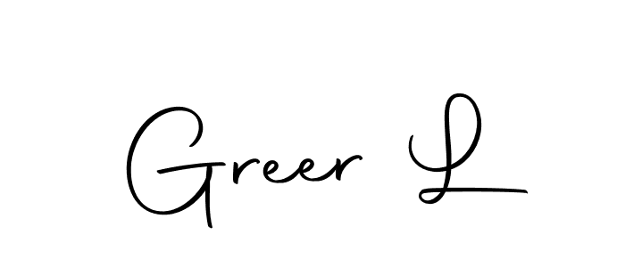 The best way (Autography-DOLnW) to make a short signature is to pick only two or three words in your name. The name Greer L include a total of six letters. For converting this name. Greer L signature style 10 images and pictures png