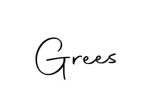 Use a signature maker to create a handwritten signature online. With this signature software, you can design (Autography-DOLnW) your own signature for name Grees. Grees signature style 10 images and pictures png
