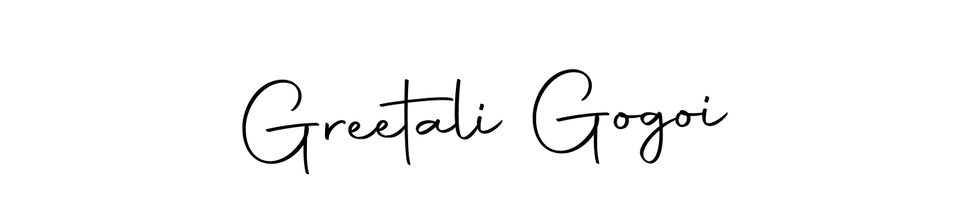 How to make Greetali Gogoi name signature. Use Autography-DOLnW style for creating short signs online. This is the latest handwritten sign. Greetali Gogoi signature style 10 images and pictures png