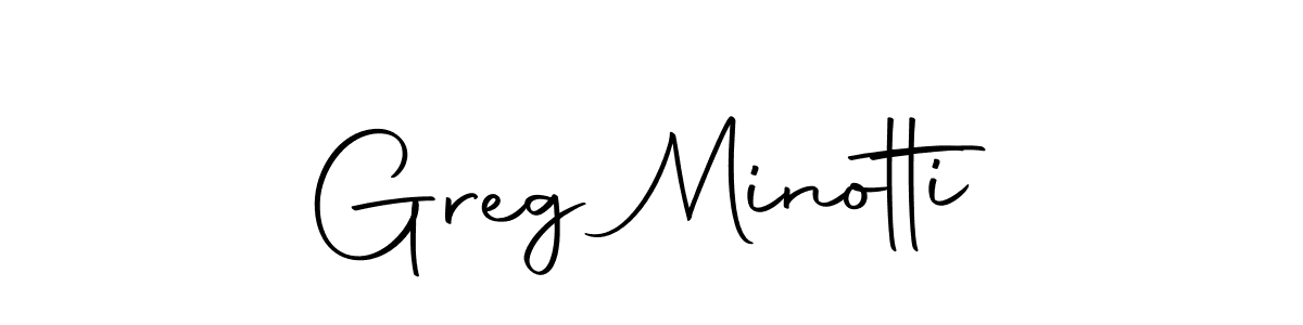 Design your own signature with our free online signature maker. With this signature software, you can create a handwritten (Autography-DOLnW) signature for name Greg Minotti. Greg Minotti signature style 10 images and pictures png