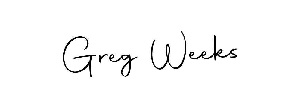 Design your own signature with our free online signature maker. With this signature software, you can create a handwritten (Autography-DOLnW) signature for name Greg Weeks. Greg Weeks signature style 10 images and pictures png