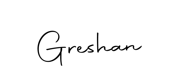 The best way (Autography-DOLnW) to make a short signature is to pick only two or three words in your name. The name Greshan include a total of six letters. For converting this name. Greshan signature style 10 images and pictures png