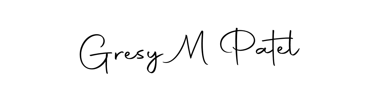 Make a beautiful signature design for name Gresy M Patel. Use this online signature maker to create a handwritten signature for free. Gresy M Patel signature style 10 images and pictures png