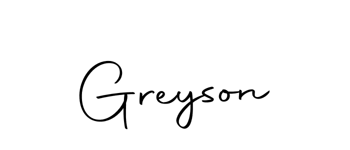 Design your own signature with our free online signature maker. With this signature software, you can create a handwritten (Autography-DOLnW) signature for name Greyson. Greyson signature style 10 images and pictures png