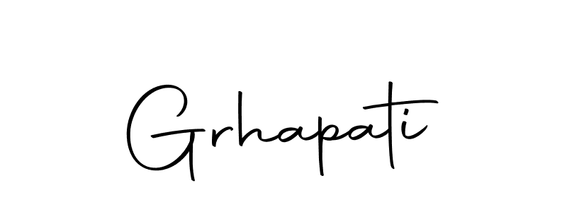 Design your own signature with our free online signature maker. With this signature software, you can create a handwritten (Autography-DOLnW) signature for name Grhapati. Grhapati signature style 10 images and pictures png
