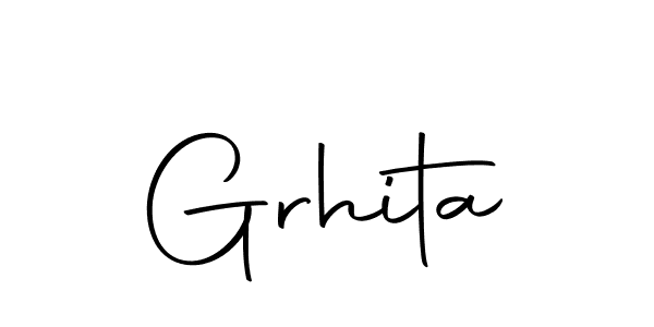 Use a signature maker to create a handwritten signature online. With this signature software, you can design (Autography-DOLnW) your own signature for name Grhita. Grhita signature style 10 images and pictures png