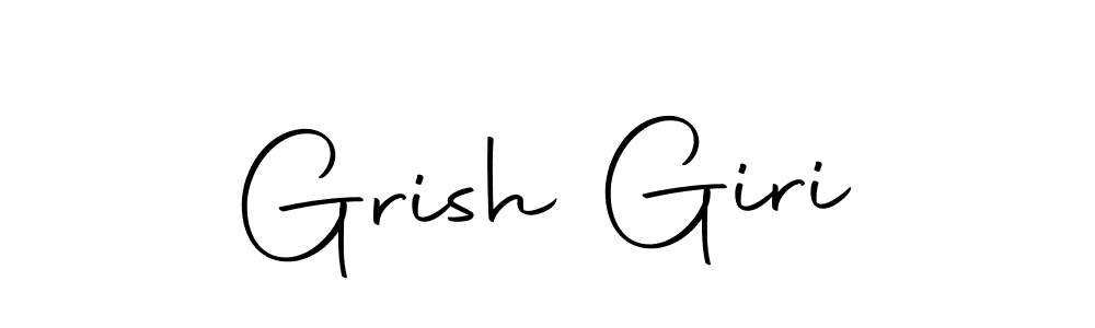 Design your own signature with our free online signature maker. With this signature software, you can create a handwritten (Autography-DOLnW) signature for name Grish Giri. Grish Giri signature style 10 images and pictures png