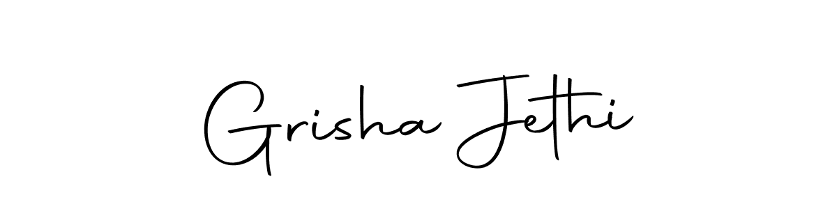 Create a beautiful signature design for name Grisha Jethi. With this signature (Autography-DOLnW) fonts, you can make a handwritten signature for free. Grisha Jethi signature style 10 images and pictures png