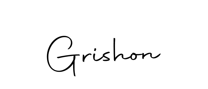 You should practise on your own different ways (Autography-DOLnW) to write your name (Grishon) in signature. don't let someone else do it for you. Grishon signature style 10 images and pictures png