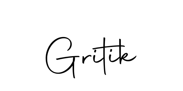 Create a beautiful signature design for name Gritik. With this signature (Autography-DOLnW) fonts, you can make a handwritten signature for free. Gritik signature style 10 images and pictures png