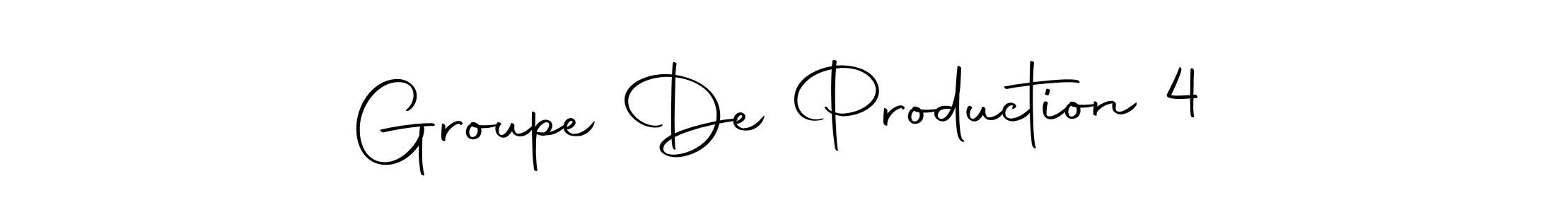 Design your own signature with our free online signature maker. With this signature software, you can create a handwritten (Autography-DOLnW) signature for name Groupe De Production 4. Groupe De Production 4 signature style 10 images and pictures png