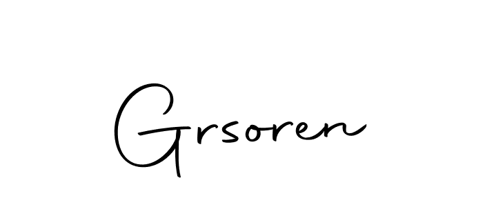 You should practise on your own different ways (Autography-DOLnW) to write your name (Grsoren) in signature. don't let someone else do it for you. Grsoren signature style 10 images and pictures png