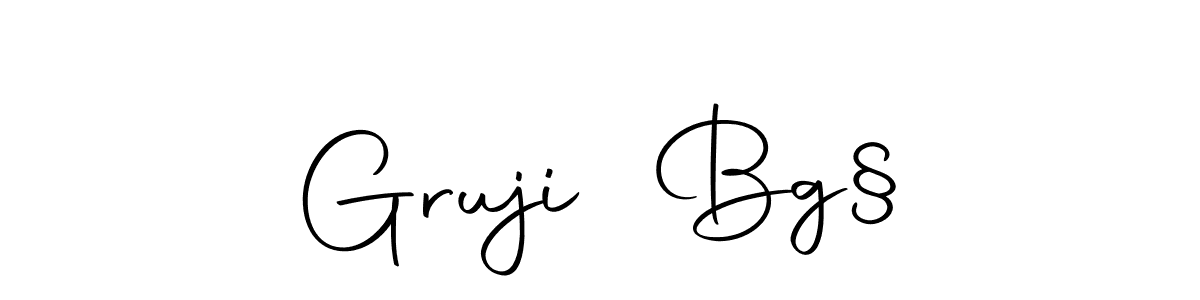 if you are searching for the best signature style for your name Grujić Bg§. so please give up your signature search. here we have designed multiple signature styles  using Autography-DOLnW. Grujić Bg§ signature style 10 images and pictures png