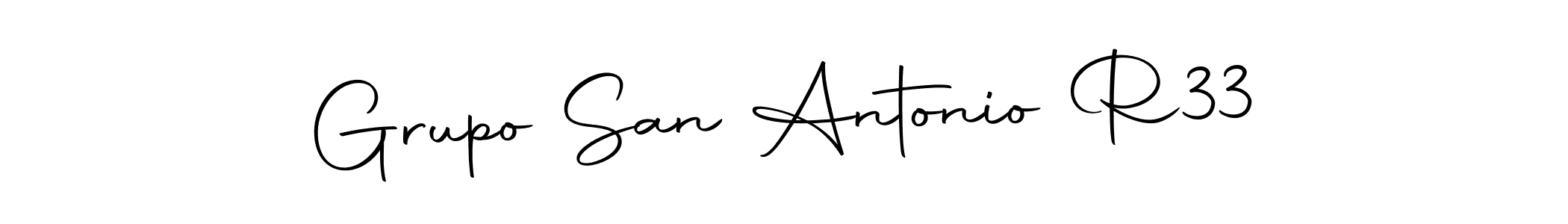 Design your own signature with our free online signature maker. With this signature software, you can create a handwritten (Autography-DOLnW) signature for name Grupo San Antonio R33. Grupo San Antonio R33 signature style 10 images and pictures png