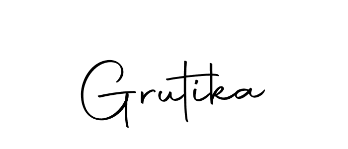 You should practise on your own different ways (Autography-DOLnW) to write your name (Grutika) in signature. don't let someone else do it for you. Grutika signature style 10 images and pictures png