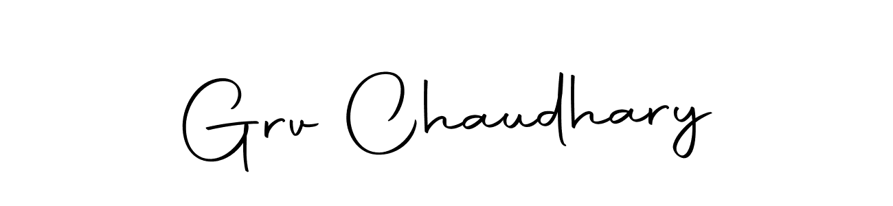 Use a signature maker to create a handwritten signature online. With this signature software, you can design (Autography-DOLnW) your own signature for name Grv Chaudhary. Grv Chaudhary signature style 10 images and pictures png