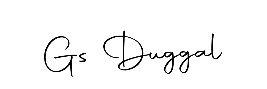 How to make Gs Duggal name signature. Use Autography-DOLnW style for creating short signs online. This is the latest handwritten sign. Gs Duggal signature style 10 images and pictures png