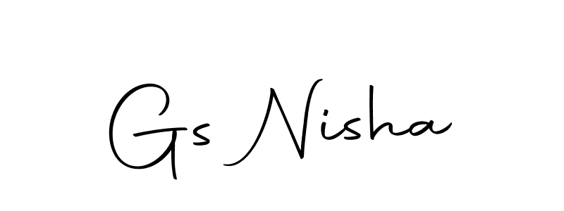 Use a signature maker to create a handwritten signature online. With this signature software, you can design (Autography-DOLnW) your own signature for name Gs Nisha. Gs Nisha signature style 10 images and pictures png