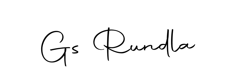 Create a beautiful signature design for name Gs Rundla. With this signature (Autography-DOLnW) fonts, you can make a handwritten signature for free. Gs Rundla signature style 10 images and pictures png