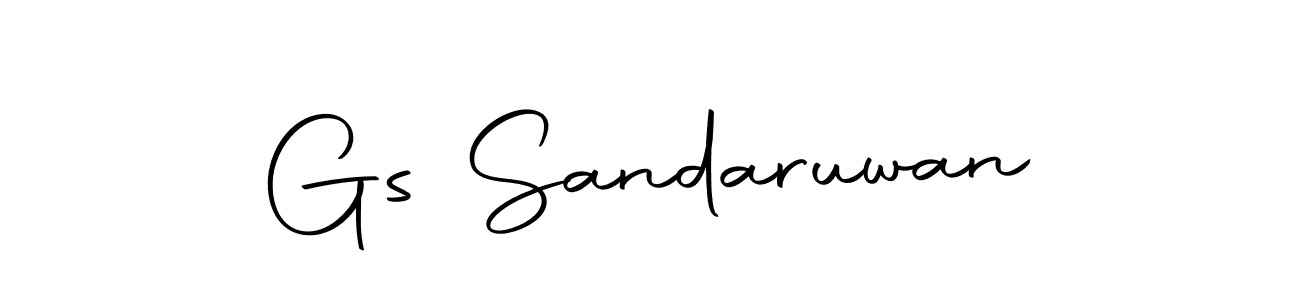 Create a beautiful signature design for name Gs Sandaruwan. With this signature (Autography-DOLnW) fonts, you can make a handwritten signature for free. Gs Sandaruwan signature style 10 images and pictures png
