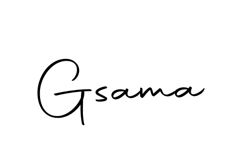 Use a signature maker to create a handwritten signature online. With this signature software, you can design (Autography-DOLnW) your own signature for name Gsama. Gsama signature style 10 images and pictures png