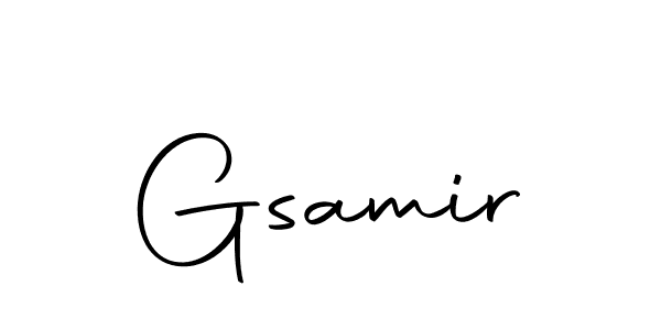 Use a signature maker to create a handwritten signature online. With this signature software, you can design (Autography-DOLnW) your own signature for name Gsamir. Gsamir signature style 10 images and pictures png