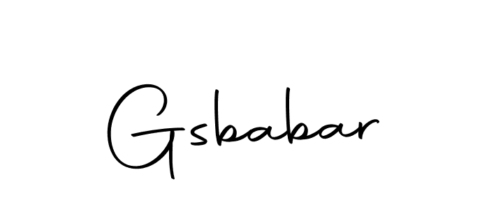 Make a beautiful signature design for name Gsbabar. Use this online signature maker to create a handwritten signature for free. Gsbabar signature style 10 images and pictures png