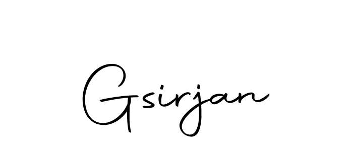 Make a short Gsirjan signature style. Manage your documents anywhere anytime using Autography-DOLnW. Create and add eSignatures, submit forms, share and send files easily. Gsirjan signature style 10 images and pictures png