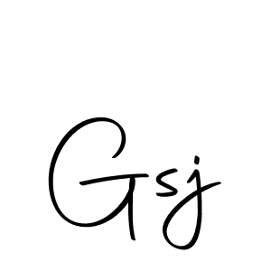 Create a beautiful signature design for name Gsj. With this signature (Autography-DOLnW) fonts, you can make a handwritten signature for free. Gsj signature style 10 images and pictures png